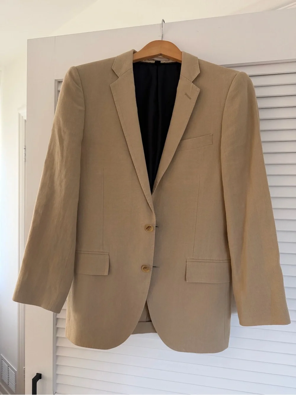 J. Crew Linen Men's Ludlow Tan Blazer - Smart Casual Jacket